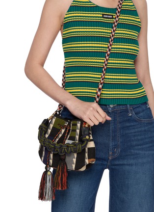 Front View - Click To Enlarge - GUANABANA - Macramé Crossbody Bag