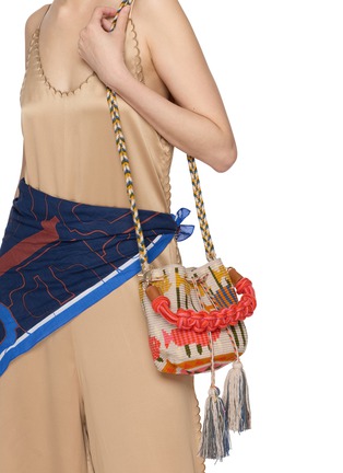 Front View - Click To Enlarge - GUANABANA - Macramé Crossbody Bag