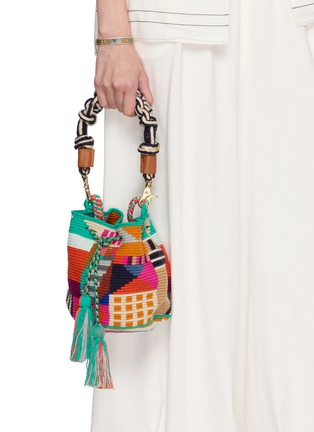 Front View - Click To Enlarge - GUANABANA - Macramé Crossbody Bag