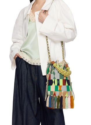 Front View - Click To Enlarge - GUANABANA - Zoe Macramé Shoulder Bag