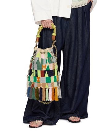 Figure View - Click To Enlarge - GUANABANA - Zoe Macramé Shoulder Bag