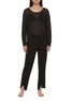 Main View - Click To Enlarge - RUOHAN - Toma Long Sleeve Contrast Trim Knit Top