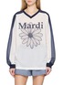 MARDI MERCREDI Flower Graphic Mesh Top