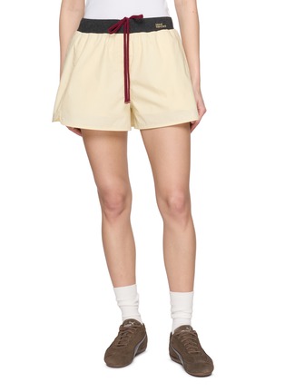 Main View - Click To Enlarge - MARDI MERCREDI - Contrast Drawstring Waistband Cotton Shorts