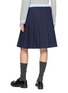 Back View - Click To Enlarge - MARDI MERCREDI - Contrast Drawstring Waistband Pleated Cotton Midi Skirt