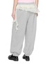 Back View - Click To Enlarge - MARDI MERCREDI - Chiffon Frill Cotton Jogger Pants
