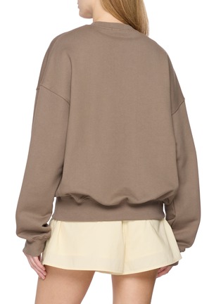 Back View - Click To Enlarge - MARDI MERCREDI - Flower Graphic Cotton Sweatshirt