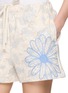  - MARDI MERCREDI - Flower Graphic Cotton Sweat Shorts