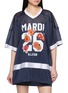 MARDI MERCREDI Blossom Graphic V-Neck Mesh Jersey Top