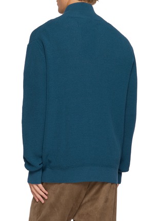 Back View - Click To Enlarge - SONG FOR THE MUTE - X Birkenstock Flower Zip Up Funnel Neck Jacket