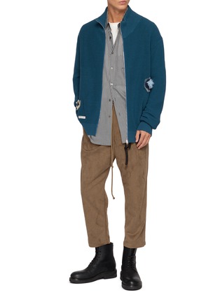 Figure View - Click To Enlarge - SONG FOR THE MUTE - X Birkenstock Flower Zip Up Funnel Neck Jacket