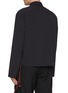 Back View - Click To Enlarge - SONG FOR THE MUTE - Pinstripe Cropped Gabardine Shirt
