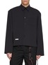 SONG FOR THE MUTE Pinstripe Cropped Gabardine Shirt