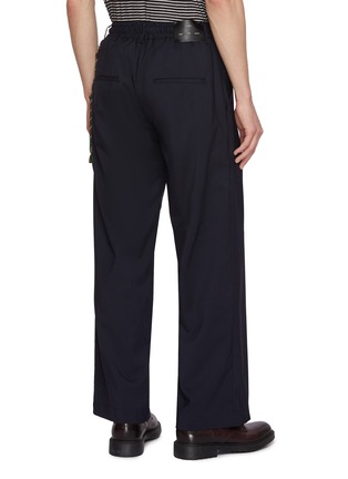 Back View - Click To Enlarge - SONG FOR THE MUTE - Rope Detail Wool Gabardine Lounge Pants