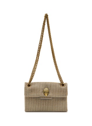 Main View - Click To Enlarge - KURT GEIGER BAGS - Mini Kensington Crystal Embellished Fabric Shoulder Bag