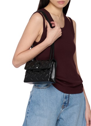 Figure View - Click To Enlarge - KURT GEIGER BAGS - Mini Kensington Quilted Leather Shoulder Bag