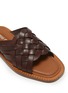 Detail View - Click To Enlarge - MIU MIU - Vitello Intreccio Leather Slides