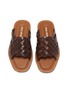 Figure View - Click To Enlarge - MIU MIU - Vitello Intreccio Leather Slides
