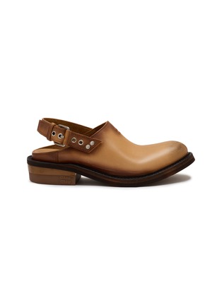 Main View - Click To Enlarge - MIU MIU - Leather Slingback Mules