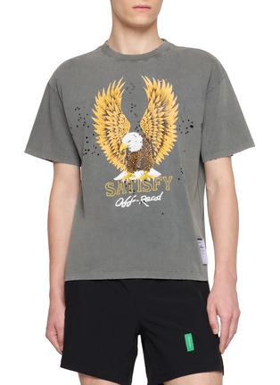 Main View - Click To Enlarge - SATISFY - MothTech Eagle Graphic Cotton T-Shirt
