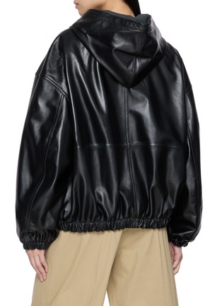 Back View - Click To Enlarge - TONYWACK - Hooded Leather Jacket