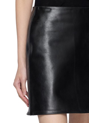  - TONYWACK - A-Line Leather Mini Skirt