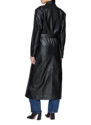 Back View - Click To Enlarge - TONYWACK - Double Breasted Leather Coat