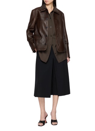 Figure View - Click To Enlarge - TONYWACK - Leather Chore Jacket