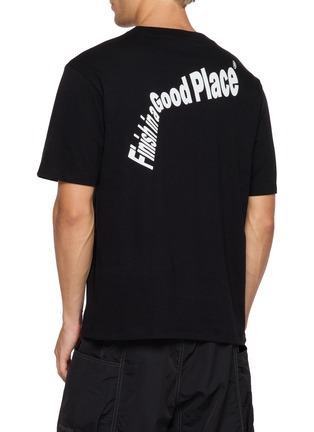 Back View - Click To Enlarge - UNNA - Skewed Logo Back Print T-Shirt