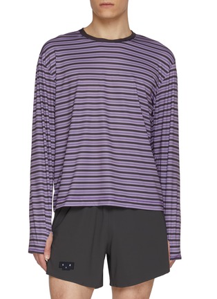 Main View - Click To Enlarge - UNNA - Striped Long Sleeves T-shirt