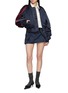 Figure View - Click To Enlarge - BONBOM - Two Tone Double Tuck Bomber Jacket