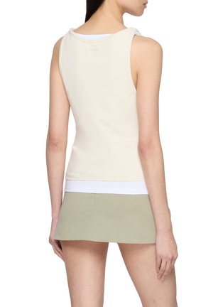 Back View - Click To Enlarge - BONBOM - Twisting Two Tone Layered Tank Top