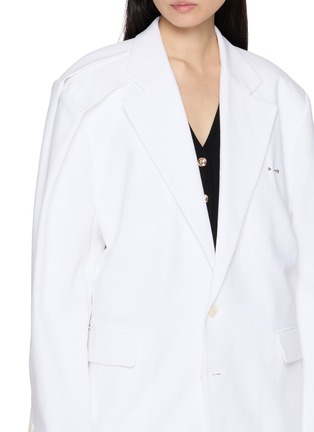  - BONBOM - Double Tuck Structured Linen Blazer