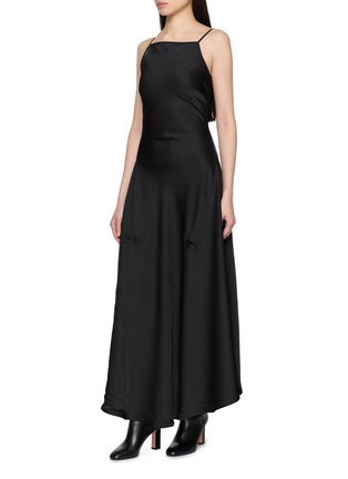 Detail View - Click To Enlarge - BONBOM - Two Way Curtain Draped Slip Dress