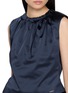  - BONBOM - Sleeveless Shirred Neck Tuck Top