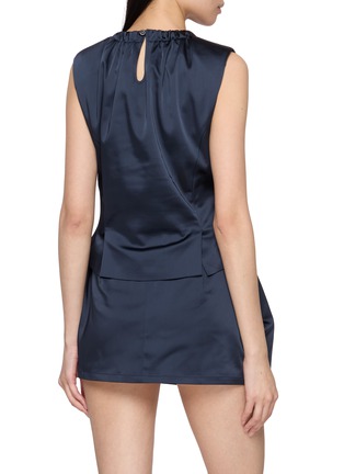 Back View - Click To Enlarge - BONBOM - Sleeveless Shirred Neck Tuck Top