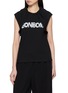BONBOM Piercing Sticker Print Draped Shoulder Tank Top