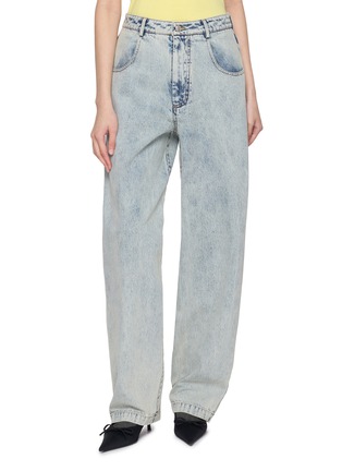 Main View - Click To Enlarge - BONBOM - Semi Wide High Rise Denim Pants