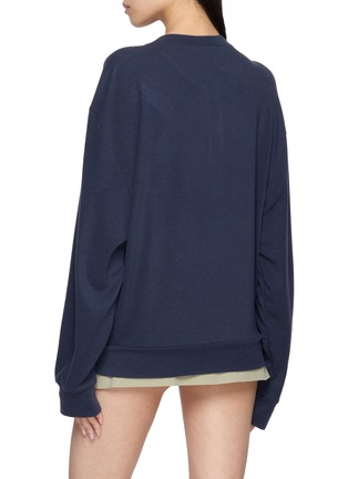 Back View - Click To Enlarge - BONBOM - Asymmetric Shirring Button Front Cardigan