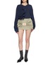 Figure View - Click To Enlarge - BONBOM - Asymmetric Shirring Button Front Cardigan