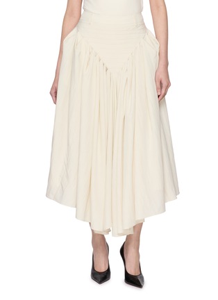 Main View - Click To Enlarge - BONBOM - Gypsy Pleats Panelled Midi Skirt