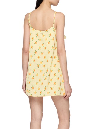 Back View - Click To Enlarge - BONBOM - Sleeveless Front Ruffle Floral Mini Dress