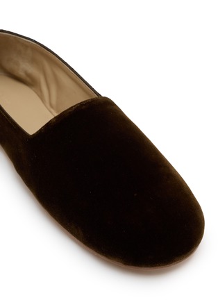 Detail View - Click To Enlarge - THE ROW - Ponti Velvet Slip-Ons