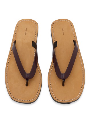 Figure View - Click To Enlarge - THE ROW - City Leather Flip Flops