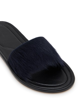 Detail View - Click To Enlarge - THE ROW - Malick Hairy Leather Slides