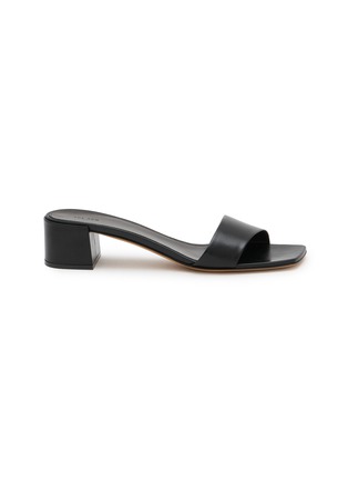 Main View - Click To Enlarge - THE ROW - New Chocolate 40 Leather Slides