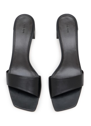 Figure View - Click To Enlarge - THE ROW - New Chocolate 40 Leather Slides