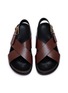 Figure View - Click To Enlarge - THE ROW - Leather Flat Buckle Sandals