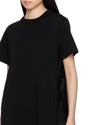  - SACAI - Sheer Panel Cotton T-Shirt Dress