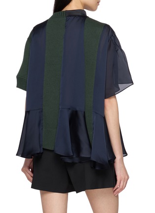 Back View - Click To Enlarge - SACAI - Hybrid Knit Sweater